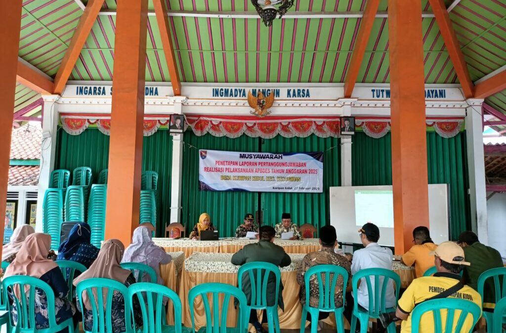 Musyawarah Penetapan LPJ Realisasi APBDES Tahun 2025 Desa Kuripan Kidul